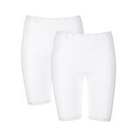 Lange Unterhose SLOGGI Basic+ Long 2P Gr. 46, 2 St., weiß (white) Damen Unterhosen Lange