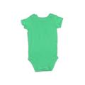 Carter's Short Sleeve Onesie: Green Print Bottoms - Size 6 Month