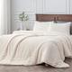 BEDELITE Fleece King Comforter Set -Super Soft & Warm Fluffy White Bedding, Luxury Fuzzy Heavy Bed Set for Winter with 2 Pillow Shams