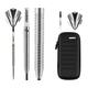 Champify Blizzard 90 % Tungsten Darts Set with Black Dart Case, 3 Steel Darts with 9 Shafts and 9 Flights, Dart Set with Accessories, Darts with Metal Tip 23 g