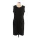 Coldwater Creek Casual Dress: Black Dresses - Women's Size Large Petite