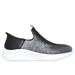 Skechers Boy's Slip-ins: Ultra Flex 3.0 - Brisk-Spec Sneaker | Size 4.0 | Black/Charcoal | Textile | Machine Washable