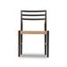 Joss & Main Charline Solid Wood Ladder Back Side Chair Wood in Blue/Brown | 33.75 H x 21.75 W x 22 D in | Wayfair 72760EF1FCF5462D9CE424FAF73B6CB9