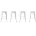 17 Stories Adonis 30" Patio Bar Stool Metal in White | 30 H x 17 W x 17 D in | Wayfair CBBE6CE2E6344B70A8CDA889451A405D