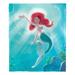 Northwest Disney Little Mermaid Classic Underwater Rays Throw Polyester in Blue/Green/Pink | 60 H x 50 W in | Wayfair 1DAR236000008OOF