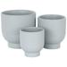 Birch Lane™ 3-Piece Ceramic Pot Planter Set Ceramic in Blue | 8.8 H x 8.6 W x 8.6 D in | Wayfair 4A438AB933EC4887ADDA235AFF74C61A