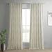 Latitude Run® Textured Printed Cotton Light Filtering Curtains Indoor Window Curtain Single Panel in Brown/White | 96 H x 50 W in | Wayfair