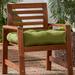 Wade Logan® Shipton Outdoor 20" Dining Chair Seat Cushion Polyester in Green/Blue | 1 | Wayfair 8828E1D2A8E64B4191EC1C1FD44BF85E