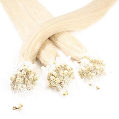 hair2heart Microring Extensions Echthaar #10/0 Hell-Lichtblond 1g 60cm Nude Damen