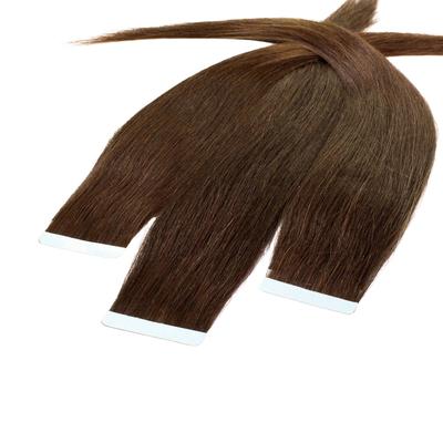 hair2heart Tape Extensions Echthaar #6/3 Dunkelblond Gold 50cm Schwarz Damen