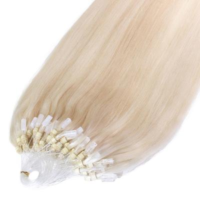 hair2heart Microring Extensions Premium Echthaar #10/0 Hell-Lichtblond 0,8g 40cm Nude Damen