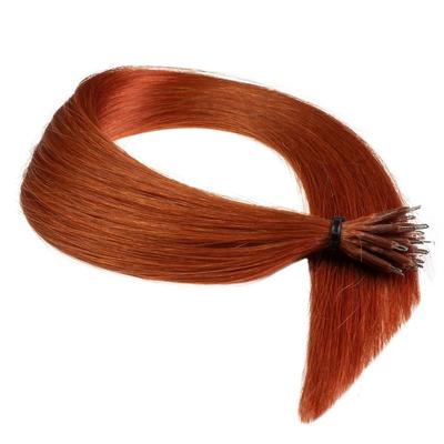 hair2heart - Nanoring Extensions Premium Echthaar #8/43 Hellblond Rot-Gold 0,8g Haarextensions Braun Damen