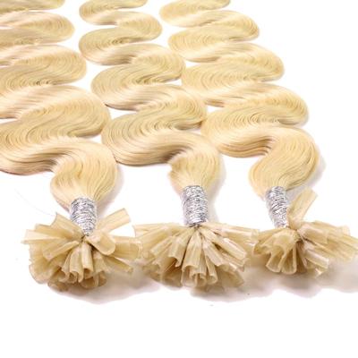 hair2heart - Bonding Extensions Echthaar #9/0 Lichtblond 0.5g Haarextensions 25 ct Nude Damen (19.79 € / 1 ct) Image