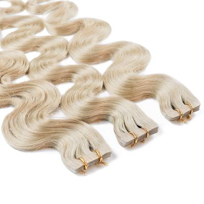 hair2heart - Tape Extensions Echthaar #10/1 Hell-Lichtblond Asch Haarextensions Nude Damen