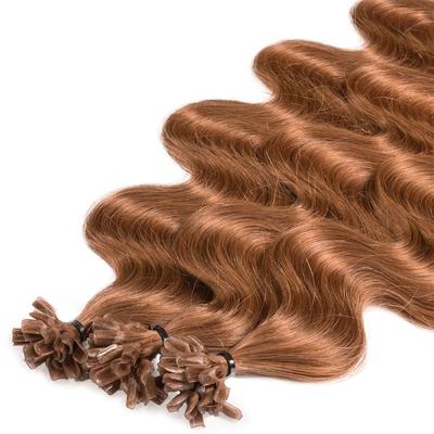 hair2heart Bonding Extensions Premium Echthaar #8/03 Hellblond Natur-Gold 0,8g 50cm Braun Damen