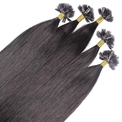 hair2heart - Bonding Extensions Premium Echthaar #4/0 Mittelbraun 0,8g Haarextensions 25 ct Schwarz Damen (53.09 € / 1 ct) Image