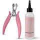 hair2heart - Tape Extensions-Löser Set: 100ml Löser, 200ml Shampoo, Klebestreifen, Kamm Haarextensions Damen