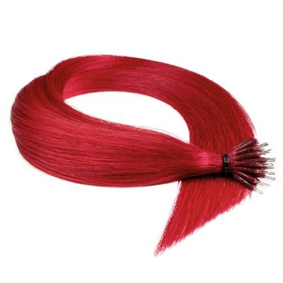 hair2heart Nanoring Extensions Premium Echthaar #0/44 Rot-Intensiv 0,8g 40cm Pink Damen