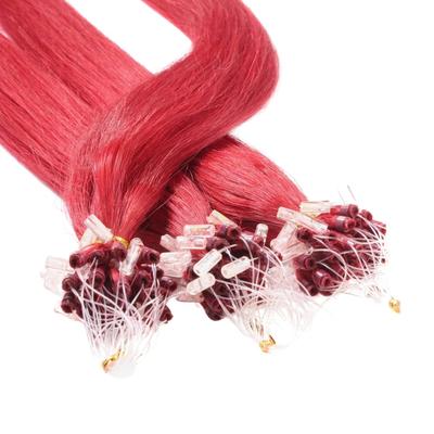 hair2heart - Microring Extensions Echthaar #0/44 Rot-Intensiv 0.5g Haarextensions 25 ct Pink Damen