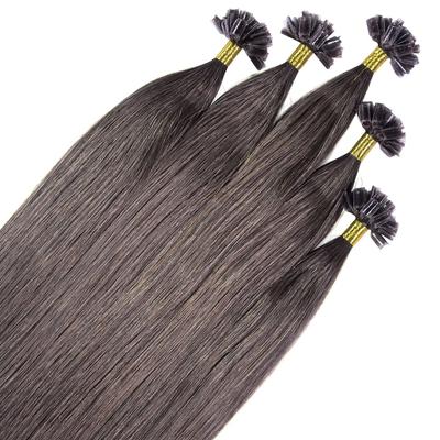 hair2heart Bonding Extensions Premium Echthaar #6/0 Dunkelblond 1g 50cm Schwarz Damen
