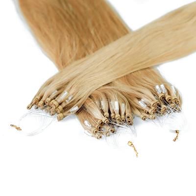 hair2heart Microring Extensions Echthaar #9/31 Lichtblond Gold-Asch 1g 40cm Hellbraun Damen