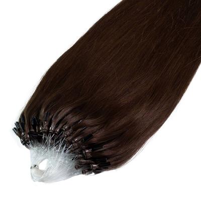 hair2heart - Microring Extensions Premium Echthaar #5/0 Hellbraun 0,8g Haarextensions 25 ct Schwarz Damen (38.39 € / 1 ct)