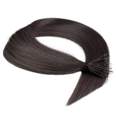 hair2heart Nanoring Extensions Premium Echthaar #6/0 Dunkelblond 0,8g 60cm Schwarz Damen Image