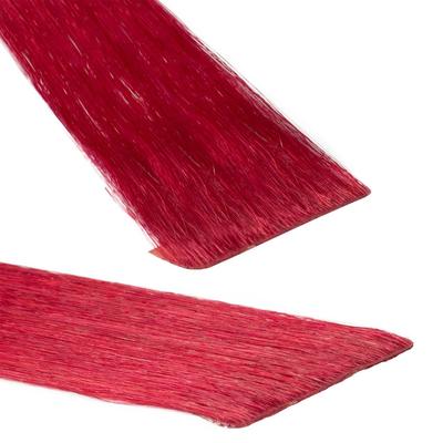 hair2heart Invisible Tape Extensions Premium Echthaar #0/44 Rot-Intensiv 40cm Pink Damen