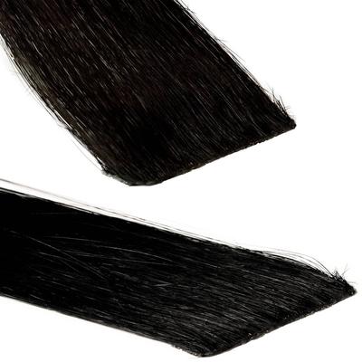 hair2heart Invisible Tape Extensions Premium Echthaar #4/0 Mittelbraun 40cm Schwarz Damen