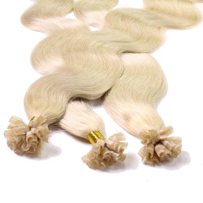 hair2heart Bonding Extensions Echthaar #10/0 Hell-Lichtblond 0.5g 40cm Nude Damen