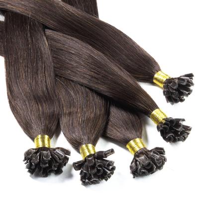 hair2heart Bonding Extensions Echthaar #6/3 Dunkelblond Gold 0,5g 30cm Schwarz Damen Image