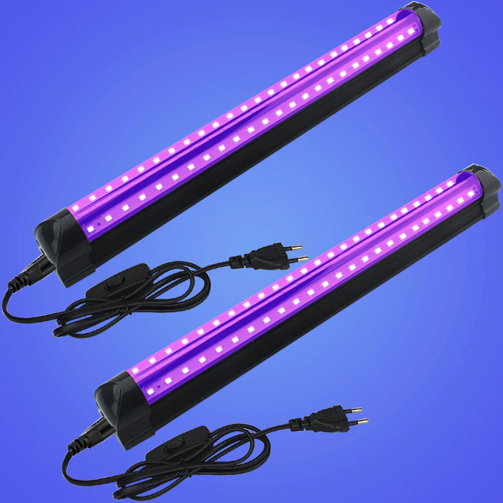 Lampe à lumière noire INDMIRD 10W, Tube de lumière noire UV, lampe LED 395nm, barre de lumière noire pour Halloween, Club, fête, Disco