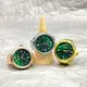 Mini bague de montre à quartz vert pour hommes et femmes matiques de couple bande de doigt