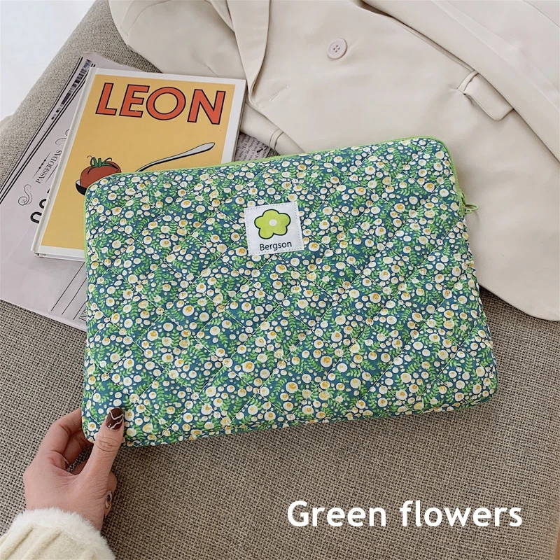 Sac pour ordinateur portable 13.3,14 pouces, étui pour Macbook Air Pro ordinateur portable PC dame femmes fleurs treillis cadeau livraison directe 8827