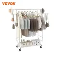 VEVOR Portant à Vêtements Porte-Manteau avec Roues 1 Étagère 2 Barres 272 kg