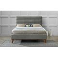 Time Living Mayfair Light Grey Fabric Bed Frame, King Size