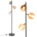 Costway Mid Century Floor Lamp with 3 Glass Globe Lampshades and Weighted Base