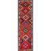 Orange Tribal Anatolian Oriental Runner Rug Handmade Silk Carpet - 3'0"x 13'3"