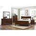 Monty 3 Piece Cherry Modern Traditional Sleigh Bedroom Set