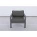 Cabo Club Chair Gray Aluminum Frame with Cushion.