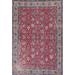 Distressed Floral Tabriz Persian Vintage Rug Hand-Knotted Wool Carpet - 9'6"x 12'9"