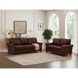 2-Piece Sofa Sets Luxurious Faux Leather 3-Seater Sofa+Loveseat