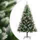 vidaXL Christmas Tree with Flocked Snow Outdoor Artificial Hinged Xmas Tree