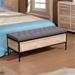 Upholstered Bed Bench with Storage for Bedroom