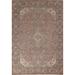 Traditional Tabriz Persian Vintage Rug Hand-Knotted Brown Wool Carpet - 7'6"x 11'1"