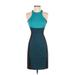 Maggy London Casual Dress: Teal Dresses - Women's Size 2 Petite