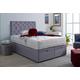 Colchester Plush Velvet Ottoman Divan Grey Bed With Mattress | Wowcher