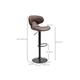 Homcom Adjustable Swivel Bar Stools - Brown | Wowcher