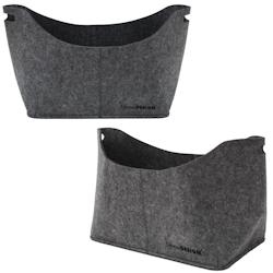 DuneDesign XL Filztasche 40x25x30cm Filzkorb 15KG Kaminholz-Tasche Einkaufskorb Filzkorb Image