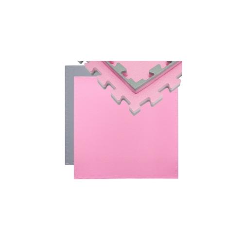 eyepower Trainingsmatte Puzzlematte Sportmatte 90x90x2cm Grau Pink